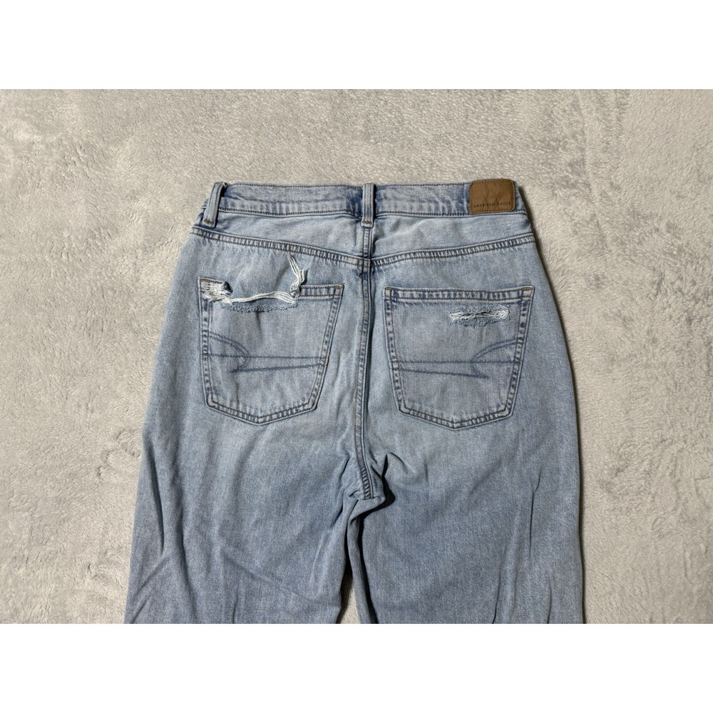 American Eagle Jeans Womens 6 Highest Rise Baggy Straight Leg Blue 27x30.5 - Picture 9 of 11